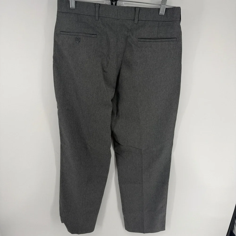 Levis Action Slacks Mens 33x30 Gray Vintage Polyester Straight Leg Dress Pants